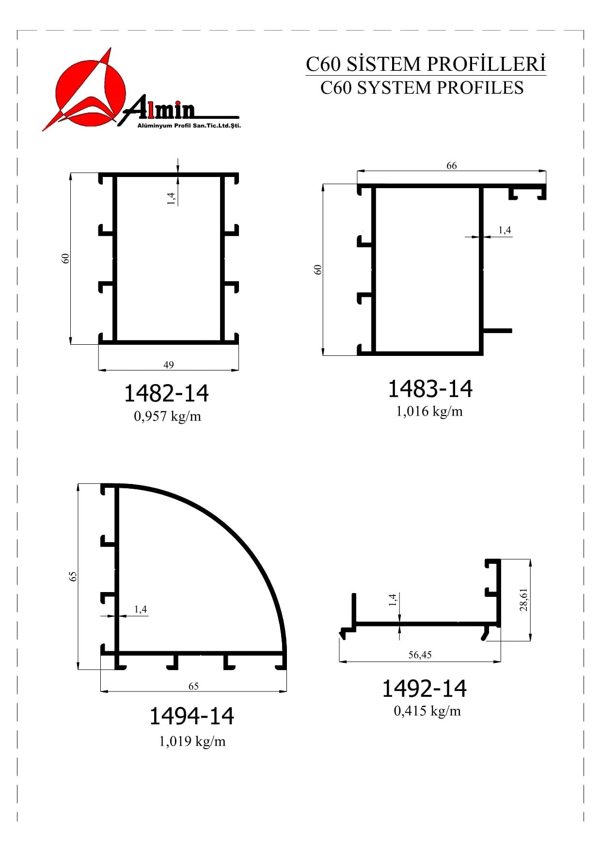 C60 Sistem Profili